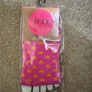 Women's Pink Star Toe Socks